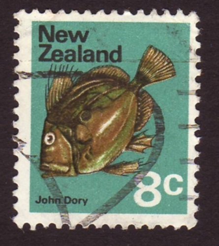 New Zealand 1970 Sc#448 8c John Dory, Fishes, Marine Life USED-VG-NH.