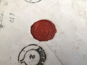 Russia 1872 to Leipzig  wax seal postal cover Ref 62569 