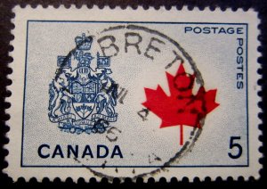 Canada #429A CDS Cancel Breton, AB {ebhs65}
