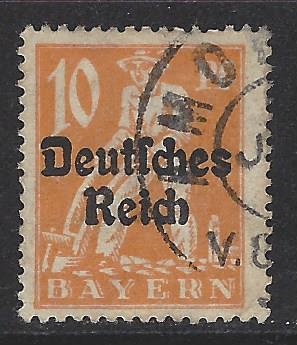 German States Bavaria Scott # 257, used