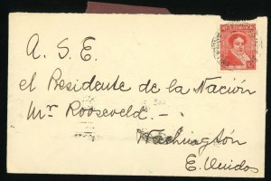 Franklin D Roosevelt Collection Argentina Cover Postage to USA 1935 Buenos Aires