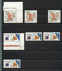 POLAND 1975/76 Sheets Art Sport Trains MNH Used (Appx 110)(MR441