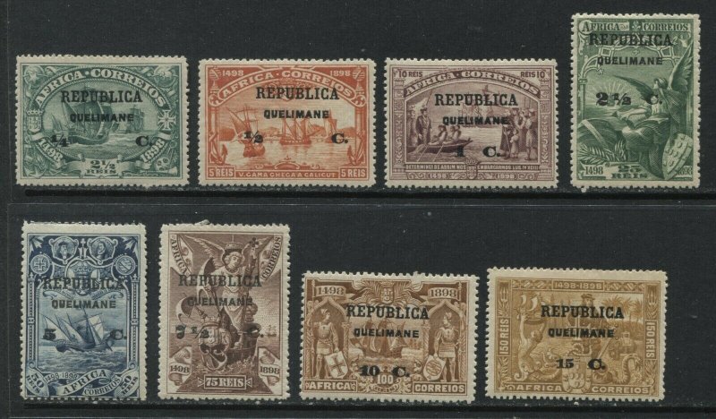 Republica Quelimane overprinted on 1898 Vasco da Gama set mint o.g. hinged