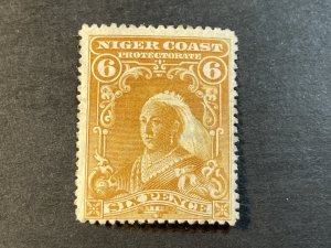 NIGER COAST PROTECTORATE # 60-MINT/HINGED----YELLOW/BROWN----1898(LOTA)