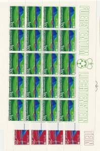 Liechtenstein, Postage Stamp, #737-739 Mint NH Sheets, 1982 Football, Soccer