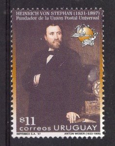 Uruguay stamp 1997 - Heinrich Von Stephan multicolored