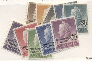 CHRISTMAS ISLAND #1-10, Mint Never Hinged, Scott $29.50