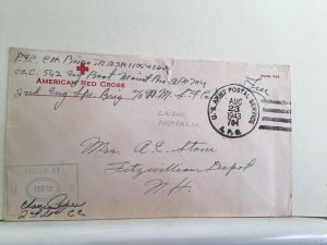 u.s.Army post Passed by Exaiminer Red Cross Cairns Australia cover Ref R25472