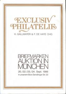 Exclusiv:    Exclusiv Philatelie, Gallmayer und DeHaye Se...