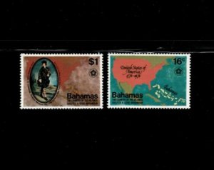 Bahamas 1976 - American Independence  - Set of 2 Stamps  - Scott #392-3 - MNH