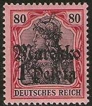 German offices in Morocco, 53, mint,  hinged . 1911. (G146)