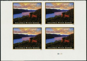 Columbia River Gorge $22.95 Express Mail Plate Block of Four Stamps Scott 5041