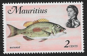 Mauritius #339 2c Queen Elizabeth II and Fish - Batarde Fish ~ MNH