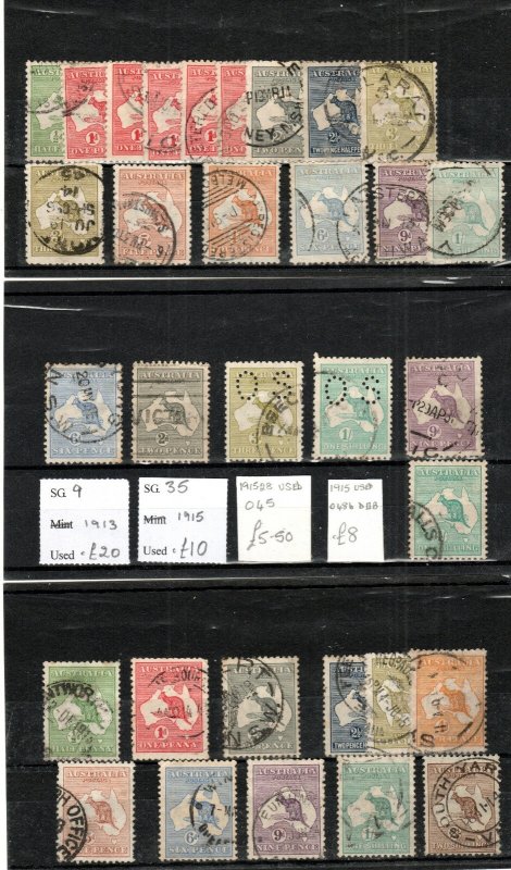 Australia selection of Kangaroo FU CDS issues on stockcards