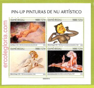 B0381 - GUINE-BISSAU - MISPERF ERROR Stamp Sheet - 2022 - Pin-Up-