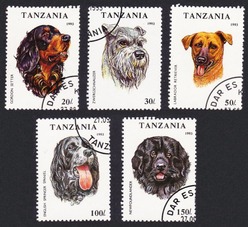 Tanzania Dogs 5v CTO SG#1681-1685 SC#1144-1148