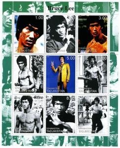 Tajikistan 2000 BRUCE LEE Martial Artist Sheet Perforated Mint (NH)