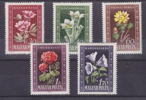 Hungary Sc 906-910 MLH. 1950 Flowers cplt F-VF 