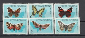 Romania 1985 STAMPS Butterfly MNH POST NATURE full series