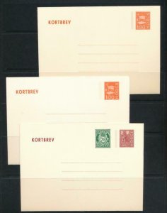NORWAY Mi. K36-37ab POSTAL STATIONERY LETTER CARDS