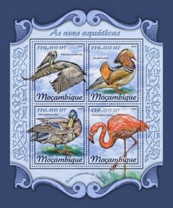 Mozambique - 2018 Water Birds - 4 Stamp Sheet - MOZ18107a