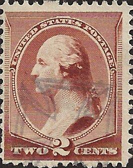 # 210 RED BROWN USED BETTER CANCEL GEORGE WASHINGTON