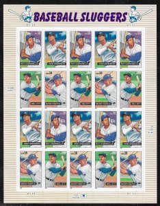 US #4083A 2006 BASEBALL SLUGGERS- PANE OF 20 39C STAMPS -MINT NEVER HINGED