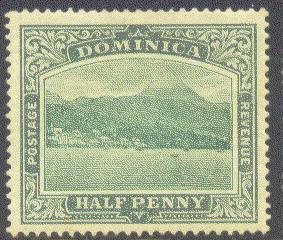 DOMINICA   35 MINT OG 1907 1/2p ROSEAU KEVII DEFIN.