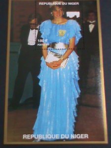 NIGER STAMP 1997 PRINCESS OF WALES-LADY DIANA-REMEMBER ALWAYS-MNH S/S  EST, $4