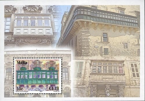 Malta 2007 MNH Stamps Souvenir Sheet Scott 1285 Architecture Balcony Balconies