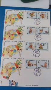 D)1978, COLOMBIA, FIRST DAY COVER, ISSUE XIII CENTRAL AMERICAN AND CARIBBEA