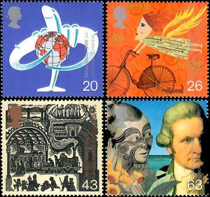 GB Scott #1843-1846 / SG #2073-2076 1999 Mint Hinged Travel & Transport Set