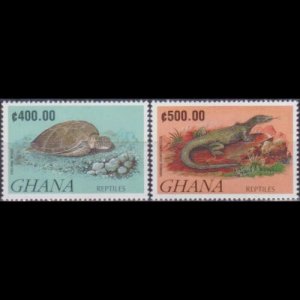 GHANA 1992 - Scott# 1420-1 Reptiles 400-500c NH