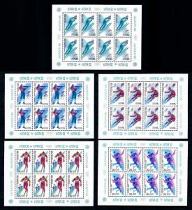 [97782] Russia USSR 1988 Olympic Winter Games Calgary 5 Miniature Sheets MNH