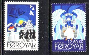 Faroe Islands Sc 592-3  2012 Christmas Carols stamp set mint NH