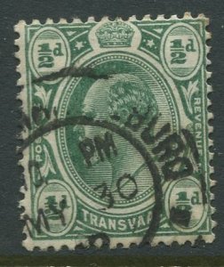 STAMP STATION PERTH Transvaal #281 Used KEVII 1905-10 Wmk 3 Multi Crown and CA