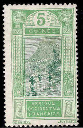 FRENCH GUINEA Scott  66 MH*stamp Thinned