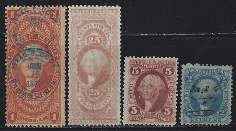 Scott # R48, R27, R9, & R70  Lot D425  Revenues  Used