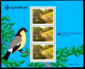 Portugal Azores 1986 Birds - EUROPA Mint MNH Miniature Sheet SC 356a CV $12