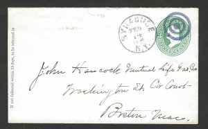 US 1870 SYRACUSE NEW YORK FANCY TARGET CANCEL IN BLUE EX BARKHAUSEN COLLECTION