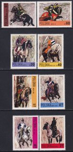 Poland 1972 Sc 1946-53 Polish Cavalry Stamp CTO