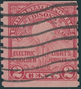 US 656 Electric Light's Golden Jubilee Issue; Used; Coil -- See details and scan