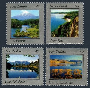 New Zealand 784-787,MNH.Michel 874-877. Landscapes 1983.Mt Egmont,Cooks Bay,Lake