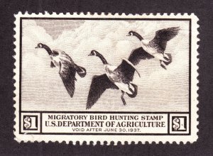 US RW3 $1 Duck Hunting Unused VF NG SCV $90 (NG)