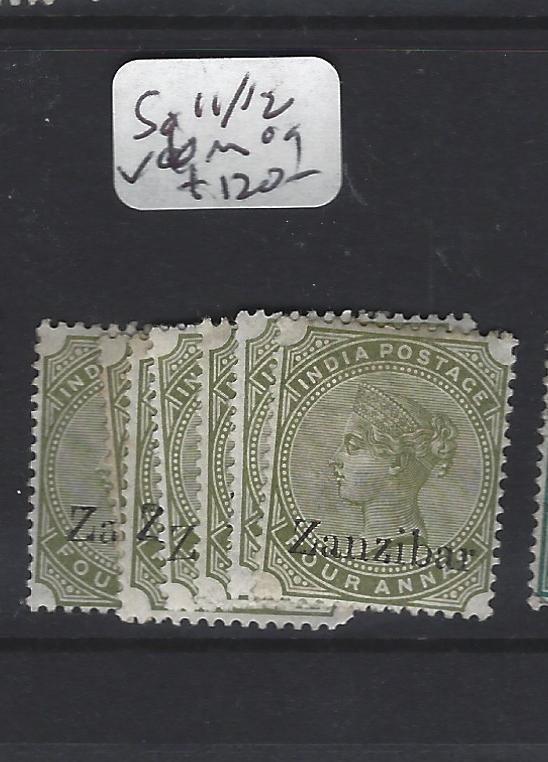  ZANZIBAR  (PP0809B) QV ON INDIA 4A     SG  11, 12   X 10      ASST  MOG  