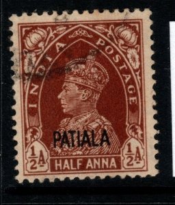 INDIA-PATIALA SG99 1941 ½a RED-BROWN FINE USED