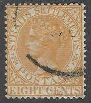 Straits Settlements #13 Used Queen Victoria cv $18