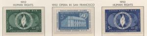 SCOTT 12-14   MNH UN New York 1952