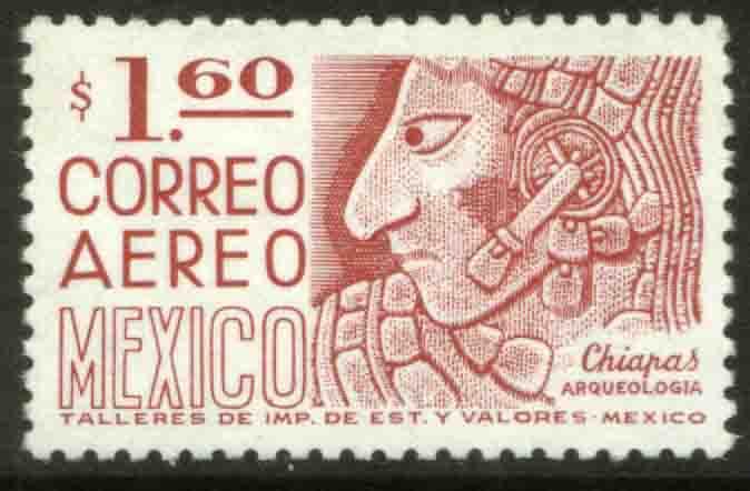 MEXICO C474, $1.60 1950 Defin 9th Issue Unwmk Fosf Glazed. MINT, NH. F-VF.