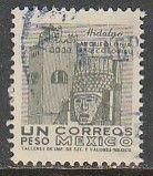 MEXICO 928a, $1Peso 1950 Definitive 2nd Printing wmk 300. USED. F-VF. (1419)